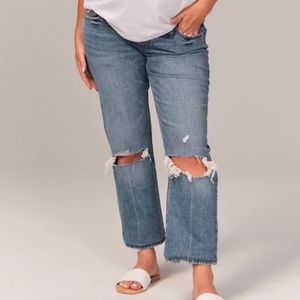 Maternity ankle straight leg jeans